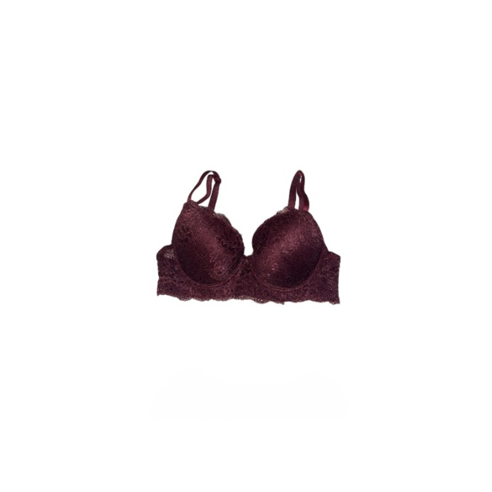 🆕 Victoria’s Attic Burgundy Lace Underwire Bra - Women’s Size 34D / D34
